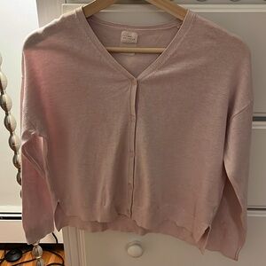 Zara Knitwear Girls Pink Button-Down Sweater size 11-12